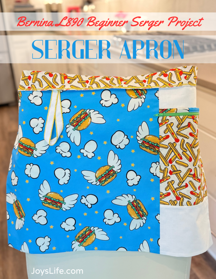 Bernina L890 Beginner Serger Project: Sookie Sews Cookin’ In Color Seger Apron